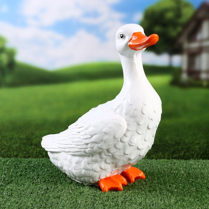 Садовая фигура  Садовая фигура "Гусь" 23х14х30см ///