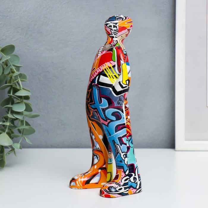 Сувенир полистоун  Сувенир полистоун "Парень, руки в карманах" граффити МИКС 22х7х8 см