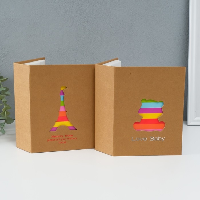 Фотоальбом 100 фото 10х15 см  Фотоальбом 100 фото 10х15 см "Радужный рисунок" МИКС 23,5х17х5 см