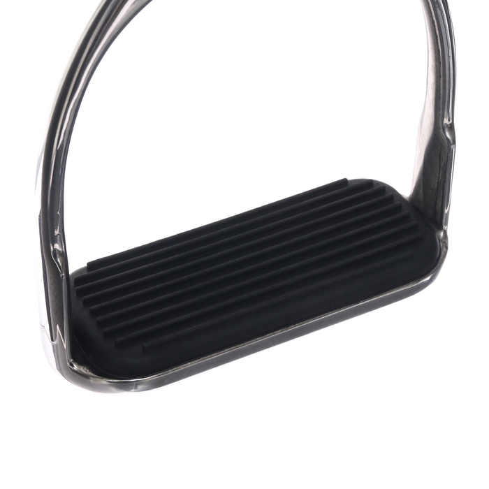 Стремена металлические с резиновыми вставками, хром, набор 2 шт Стремена металлические с резиновыми вставками, хром, набор 2 шт