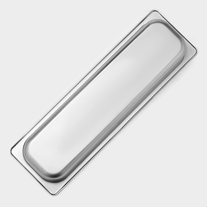 Гастроемкость 2/4 из нержавеющей стали, 100 мм, 53×16,4×10 см, толщина 0,8 мм Гастроемкость 2/4 из нержавеющей стали, 100 мм, 53×16,4×10 см, толщина 0,8 мм