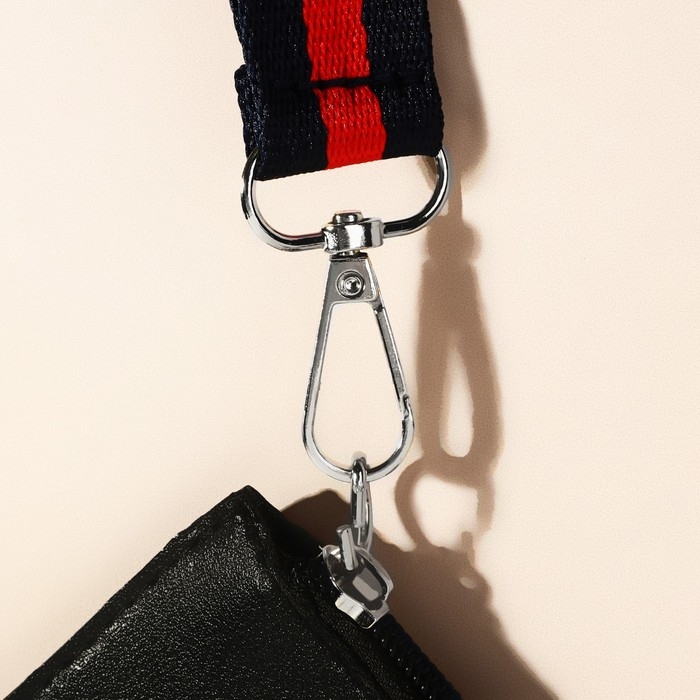 Ручка-петля для сумки, стропа, 20 × 2,5 см, цвет синий/красный Ручка-петля для сумки, стропа, 20 × 2,5 см, цвет синий/красный