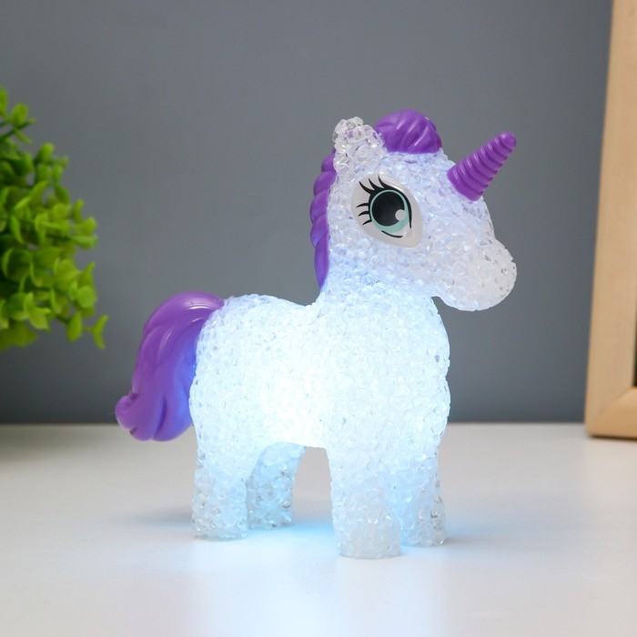 Ночник Ночник "Единорожка" LED 1Вт от батареек LR44 МИКС 14х12х5см RISALUX