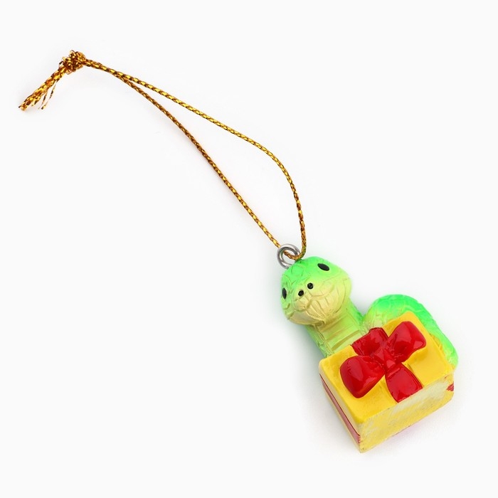 Ёлочная игрушка новогодняя «Змейка в коробке», на Новый год, 3,5 х 2,7 см Ёлочная игрушка новогодняя «Змейка в коробке», на Новый год, 3,5 х 2,7 см
