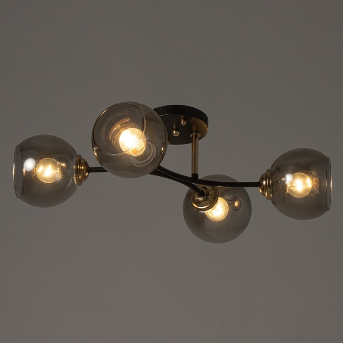 Люстра Люстра "Брианна" 4хЕ27 40Вт чёрно-золотой 56х40х27 см BayerLux