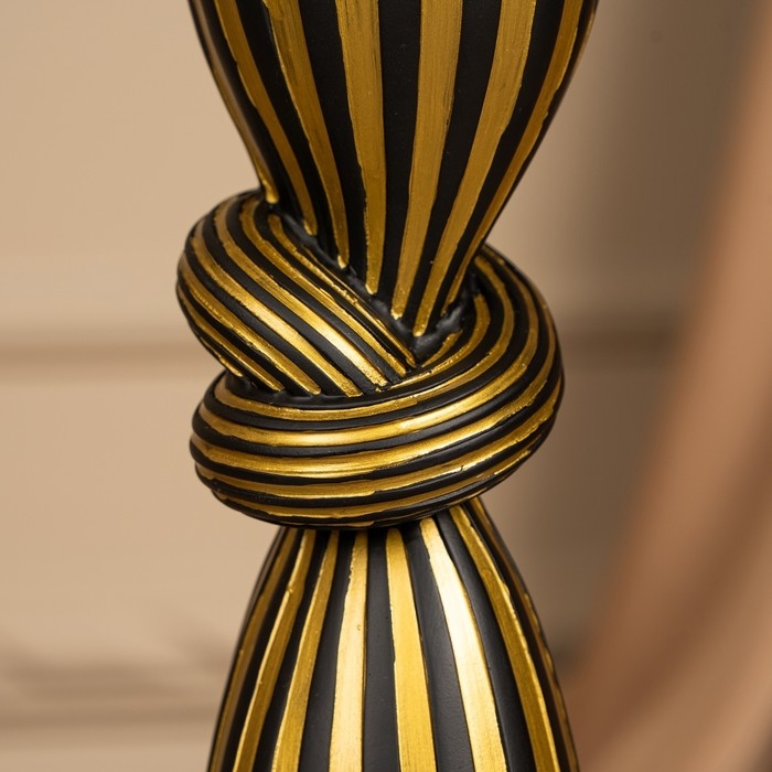 Подсвечник для одной свечи «Узел», цвет черно-золотой 29,5 х 7,5 х 7,5 см