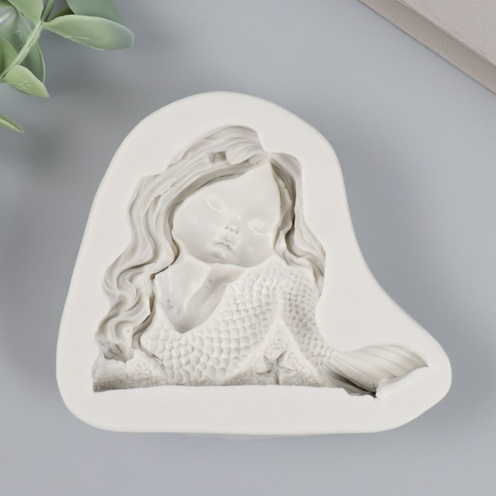 Молд силикон Молд силикон "Спящая русалочка" 8х8,8х2,2 см