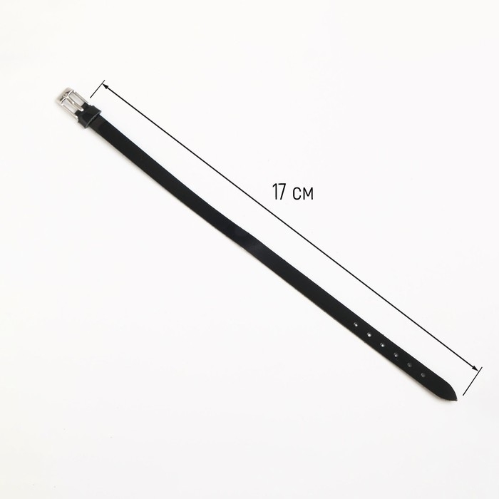 Ремешок для часов, женский, l-17 см, 8 мм, натуральная кожа, чёрный Ремешок для часов, женский, l-17 см, 8 мм, натуральная кожа, чёрный