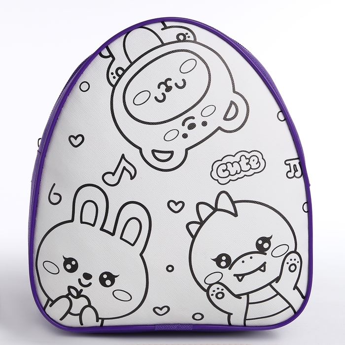 Рюкзак детский  Рюкзак детский "Милые зверята", 23*20,5 см, отдел на молнии