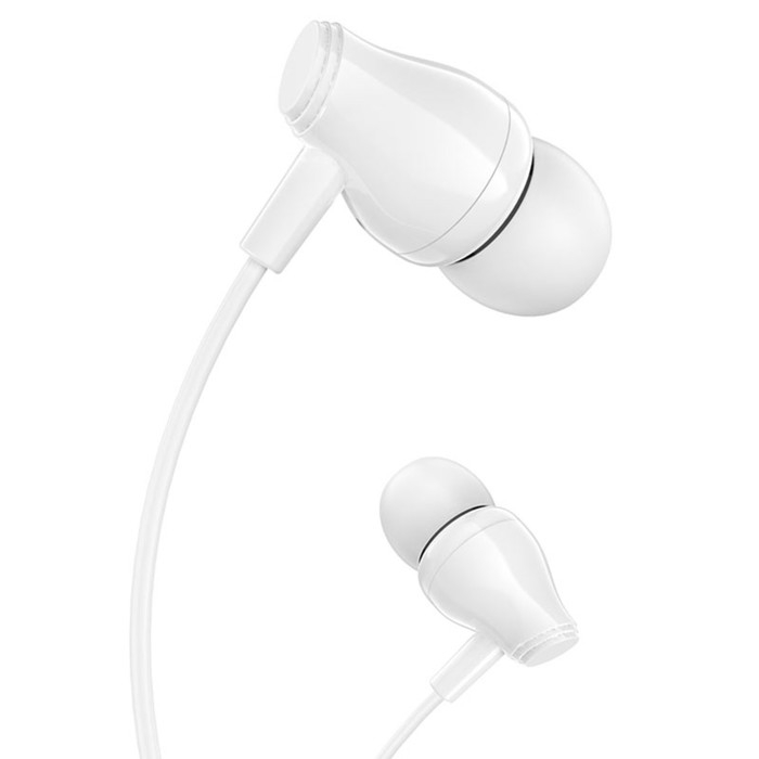 Наушники Borofone BM61 Wanderer, вакуумные, микрофон, Jack 3.5 мм, кабель 1.2 м, белые Наушники Borofone BM61 Wanderer, вакуумные, микрофон, Jack 3.5 мм, кабель 1.2 м, белые