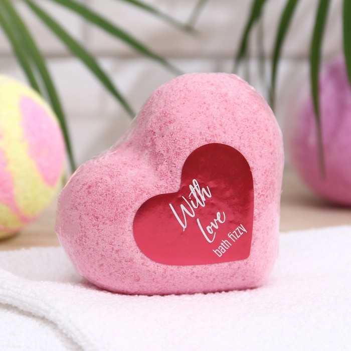 Бомбочка для ванн «Сердце» With love, 130 г Бомбочка для ванн «Сердце» With love, 130 г