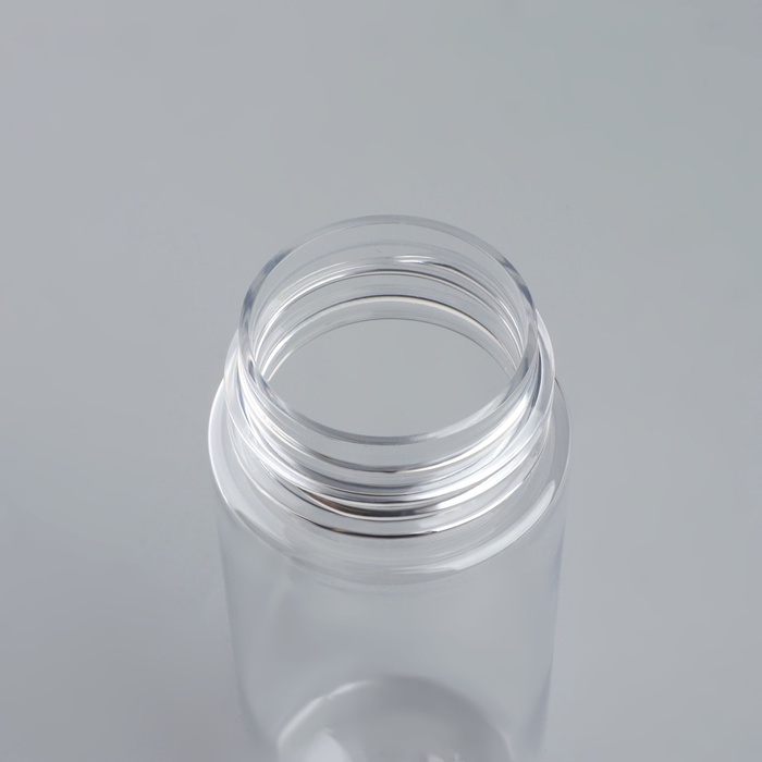 Бутылочка с щёткой для умывания, с дозатором, 150 мл, цвет белый/прозрачный