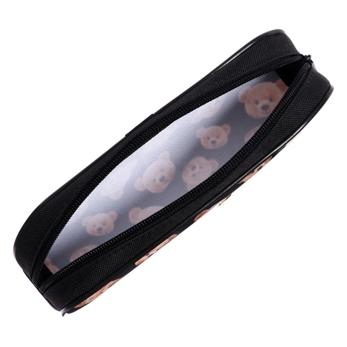 Пенал мягкий, 1 отделение, 80 х 210 х 40 мм, объёмный, Calligrata ПМО 21-20, Пенал мягкий, 1 отделение, 80 х 210 х 40 мм, объёмный, Calligrata ПМО 21-20,"Мишки"