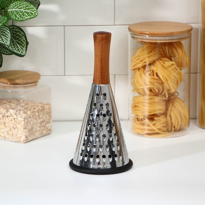 Тёрка Доляна Forest, 24×11,5 см, силиконовое основание, цвет чёрный, коричневый Тёрка Доляна Forest, 24×11,5 см, силиконовое основание, цвет чёрный, коричневый