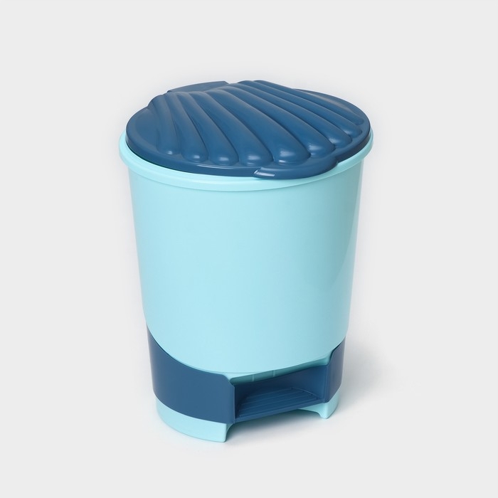 Ведро для мусора, 10 л, с педалью, цвет голубой Ведро для мусора, 10 л, с педалью, цвет голубой
