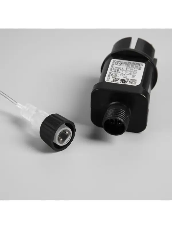 Гирлянда &laquo;Нить&raquo; 100 м роса, IP44, серебристая нить, 1000 LED, свечение белое, 18 В