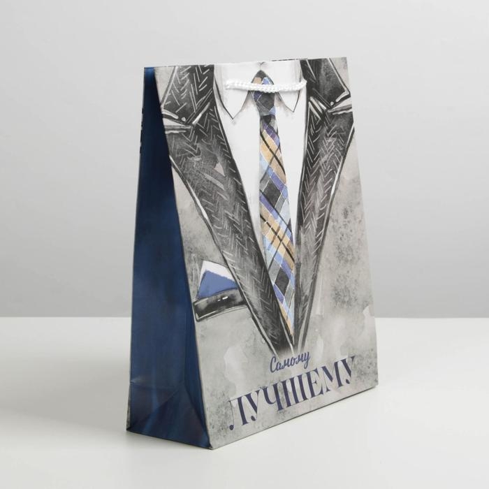 Пакет подарочный ламинированный, упаковка, «Самому лучшему», ML 21 х 25 х 8 см Пакет подарочный ламинированный, упаковка, «Самому лучшему», ML 21 х 25 х 8 см