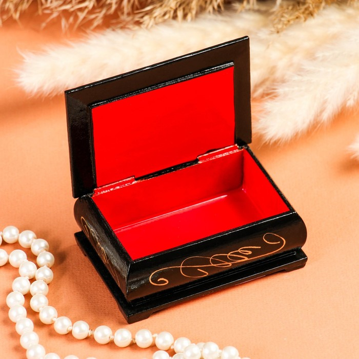 Шкатулка «Цветы», 6×9 см, лаковая миниатюра Шкатулка «Цветы», 6×9 см, лаковая миниатюра