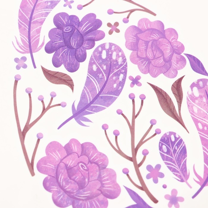 Татуировка на тело цветная  Татуировка на тело цветная "Яйцо с фиолетовыми узорами" 10х10 см