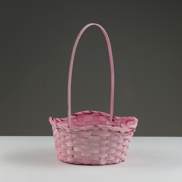 Набор корзин, 19х7,5х9,5/31 см, 22х9х11/34 см, 24х9х11,5/35 см, 3 шт, розовые, бамбук Набор корзин, 19х7,5х9,5/31 см, 22х9х11/34 см, 24х9х11,5/35 см, 3 шт, розовые, бамбук