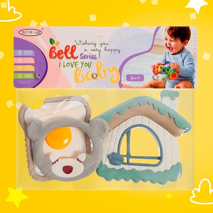 Набор прорезывателей для зубов «Мишутка», 3 шт.