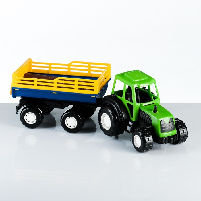 Машина  Машина "Трактор с прицепом" 42 х 13 х 13 см, МИКС