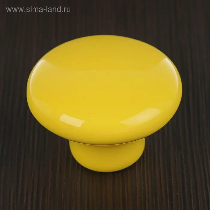 Ручка-кнопка Ceramics 002, керамическая, желтая Ручка-кнопка Ceramics 002, керамическая, желтая