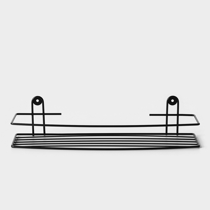 Полка для ванной прямая, 34×12×7,5 см, цвет черный Полка для ванной прямая, 34×12×7,5 см, цвет черный