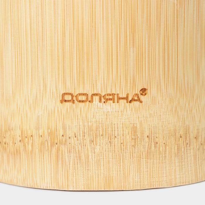 Набор кухонных принадлежностей Доляна «Бамбуковый лес», 5 предметов на подставке: 2 лопатки, 3 ложки Набор кухонных принадлежностей Доляна «Бамбуковый лес», 5 предметов на подставке: 2 лопатки, 3 ложки