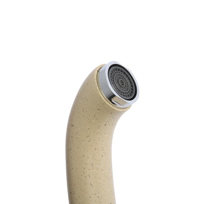 Cмеситель для кухни Cмеситель для кухни "Эверест" B59-0259, однорычажный, высокий излив, коричнево-бежевый