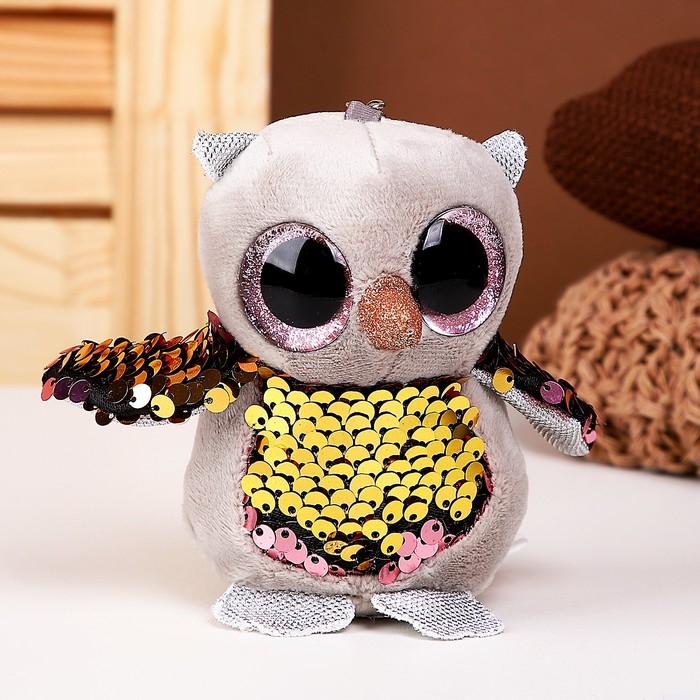 Мягкая игрушка «Сова», на брелоке, 10 см, цвета МИКС Мягкая игрушка «Сова», на брелоке, 10 см, цвета МИКС