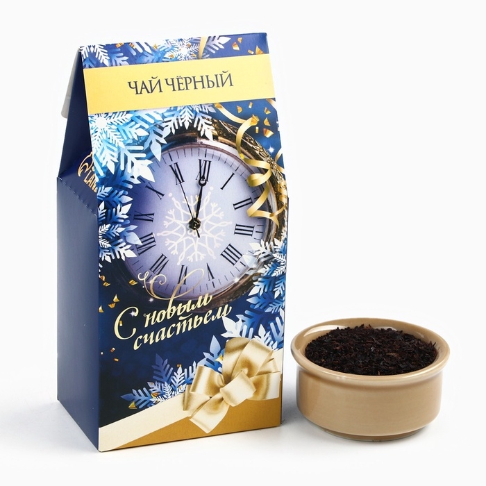 Подарочный набор «С Новым годом»: чай 50 г., конфеты 110 г., печенье брауни 120 г. Подарочный набор «С Новым годом»: чай 50 г., конфеты 110 г., печенье брауни 120 г.