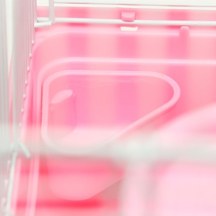 Клетка для грызунов Клетка для грызунов "Пижон" с замком, 31 х 24 х 27 см, розовая