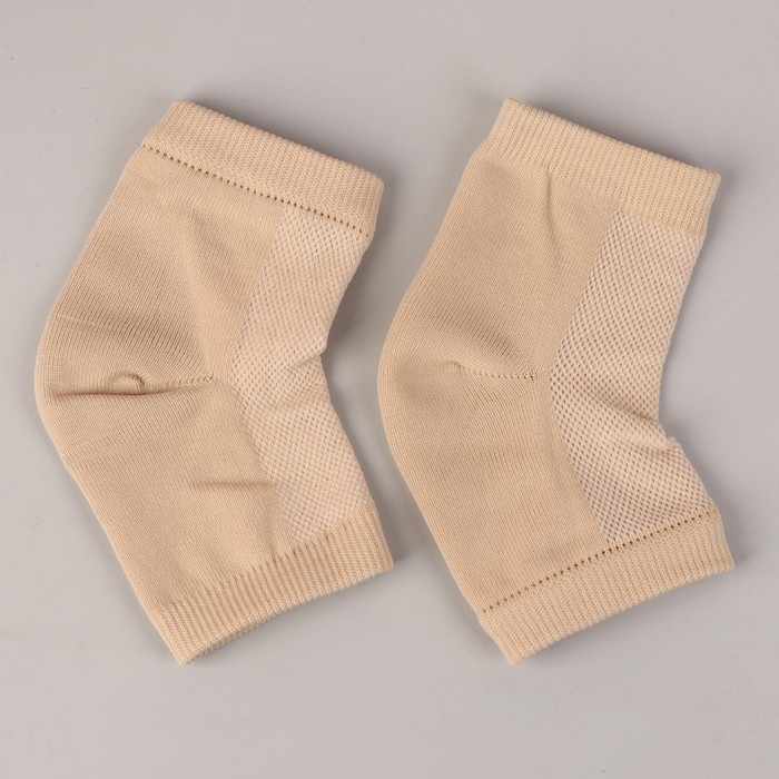 Напяточники для педикюра, увлажняющие, 16 × 8,5 см, ONE SIZE, цвет бежевый Напяточники для педикюра, увлажняющие, 16 × 8,5 см, ONE SIZE, цвет бежевый