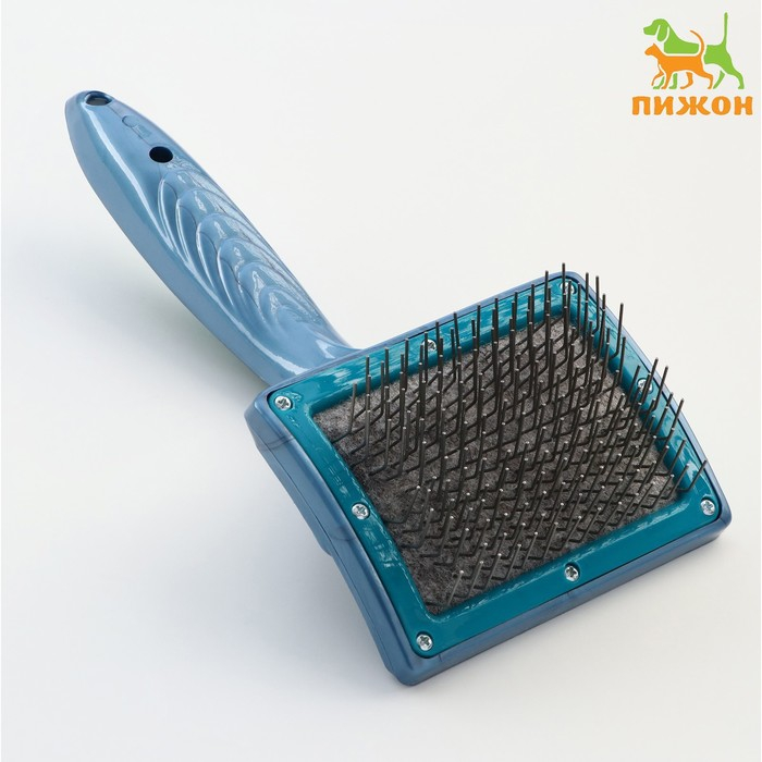 Щётка - пуходёрка для «Кавказца», основание 84 х 58 мм, синяя Щётка - пуходёрка для «Кавказца», основание 84 х 58 мм, синяя