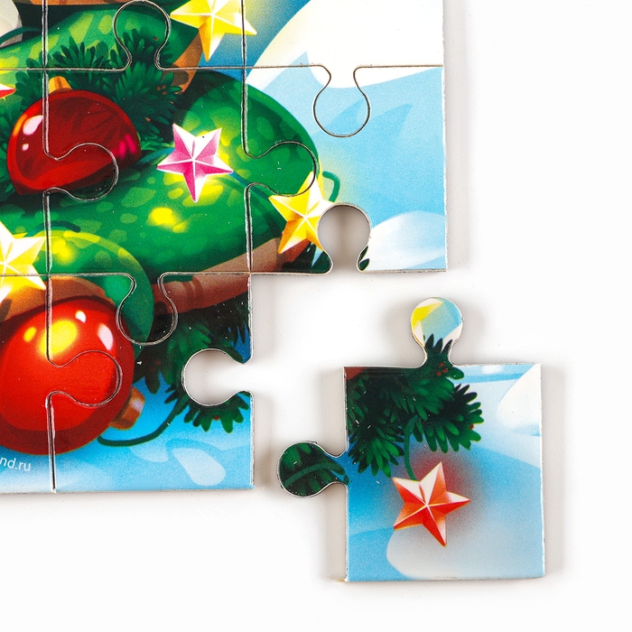 Пазл для детей магнитный деревянный «Новый год! Змея», 21 х 15 см, символ года 2025