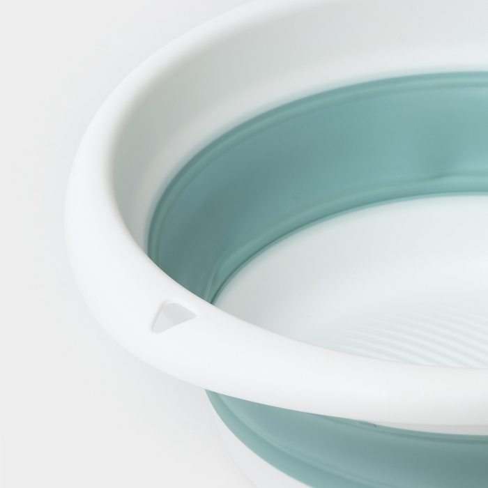 Таз складной «Флекс», 5.5 л, 32.5×33×4.5 см, цвет морская волна Таз складной «Флекс», 5.5 л, 32.5×33×4.5 см, цвет морская волна