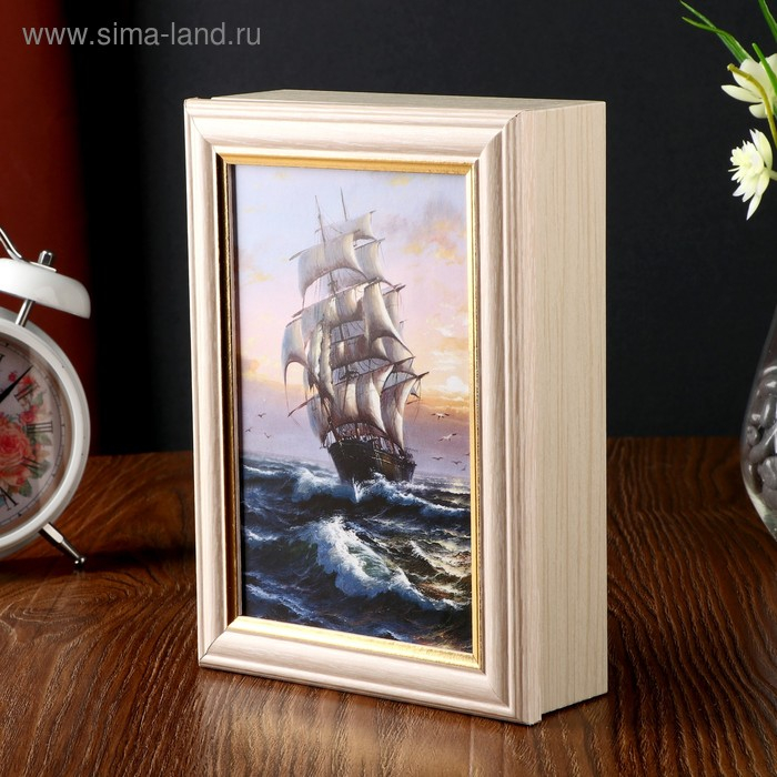 Ключница Ключница "На всех парусах" дуб молочный 15х21 см МИКС