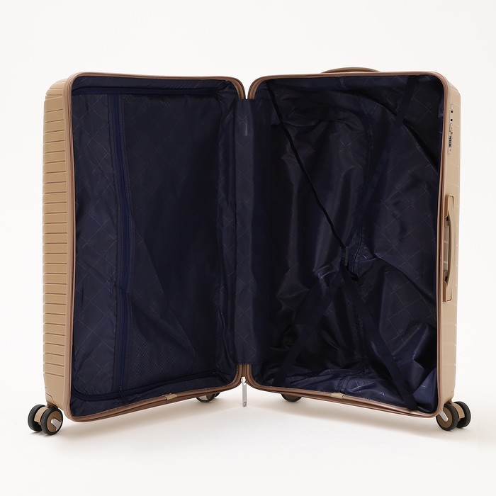 Чемодан большой 100 л (L), отдел на молнии, кодовый замок, 4 колеса, цвет коричневый Чемодан большой 100 л (L), отдел на молнии, кодовый замок, 4 колеса, цвет коричневый