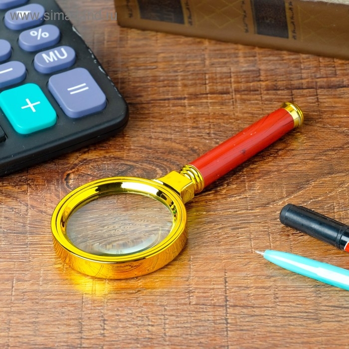 Лупа классическая в золотой оправе 6х, d=6см Лупа классическая в золотой оправе 6х, d=6см