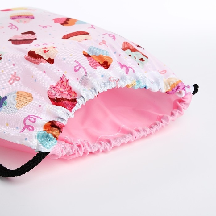 Мешок для обуви на шнурке, цвет белый/разноцветный Мешок для обуви на шнурке, цвет белый/разноцветный