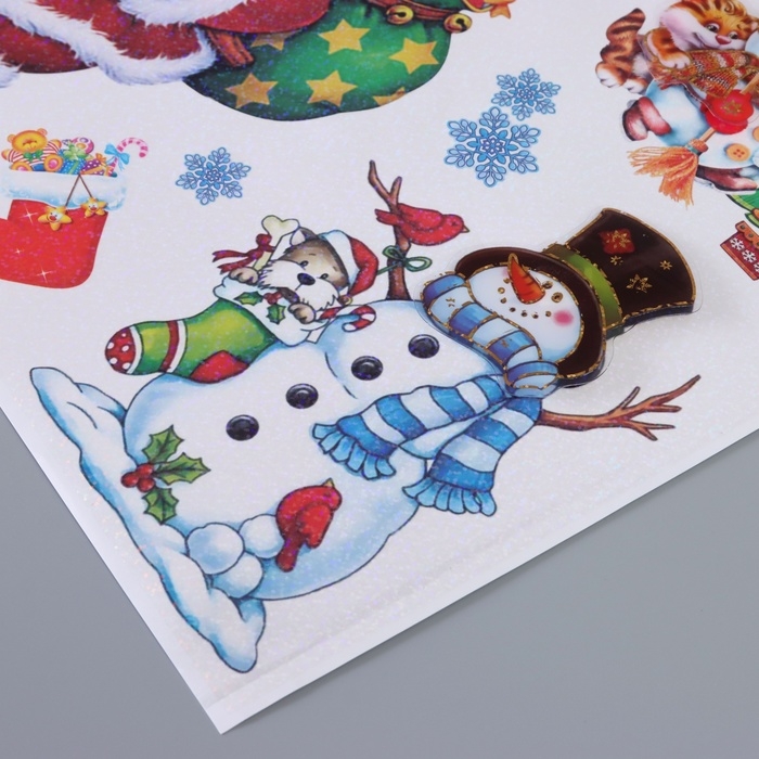 Наклейка пластик интерьерная Наклейка пластик интерьерная "Новогоднее настроение" 55х35 см