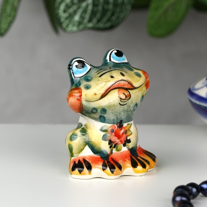 Сувенир «Лягушка Ква», 5 см, цвет гжель Сувенир «Лягушка Ква», 5 см, цвет гжель