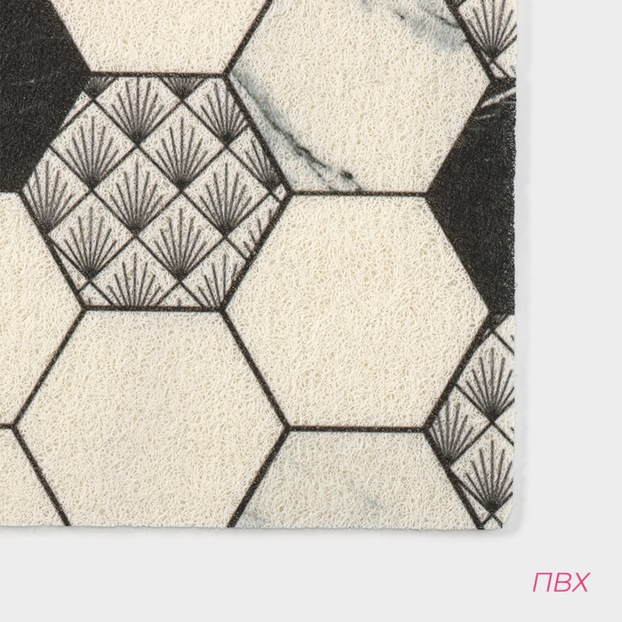 Коврик придверный грязезащитный Доляна «Мрамор», вырезной, 60×90 см, цвет серый Коврик придверный грязезащитный Доляна «Мрамор», вырезной, 60×90 см, цвет серый