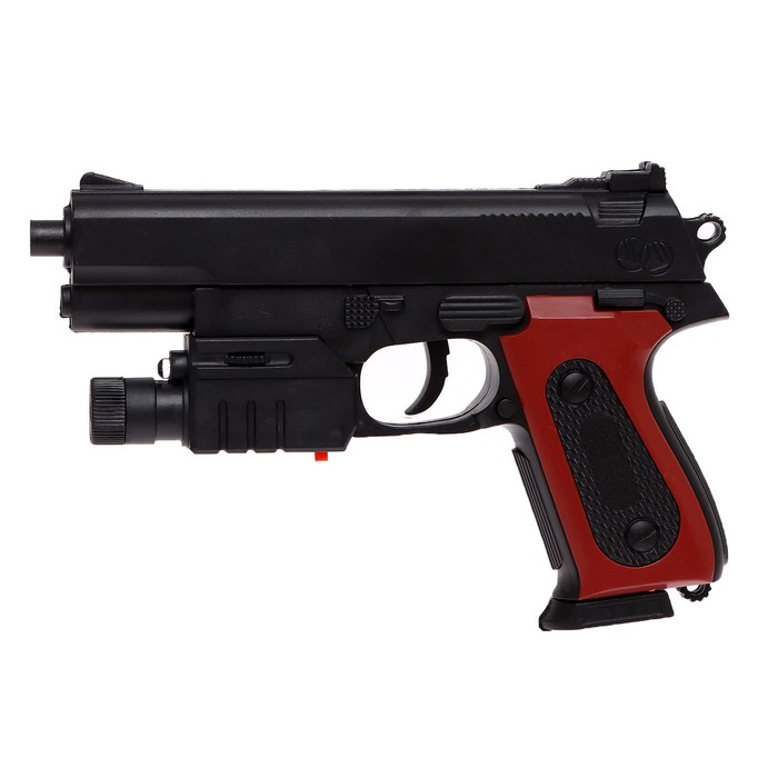 Детское оружие Пистолет пневматический детский «Классик», с фонариком и лазером Детское оружие Пистолет пневматический детский «Классик», с фонариком и лазером
