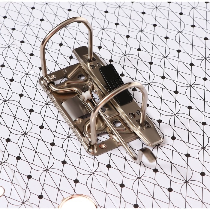 Папка-регистратор А4, 50 мм, Calligrata, ПВХ, тиснение Папка-регистратор А4, 50 мм, Calligrata, ПВХ, тиснение "лен", металлическая окантовка, карман на корешок, собранная, голубая, микс