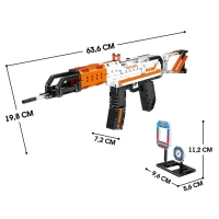 Конструктор Оружие «АК-47», стреляет мягкими пулями, 533 детали
