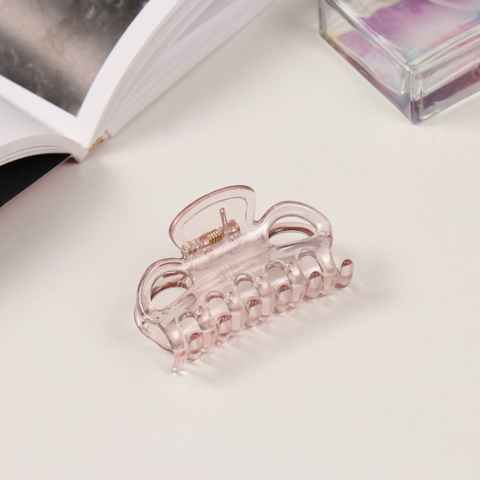 Краб для волос Краб для волос "Флориана" (набор 3 шт) геометрия, 6,5 и 4 см, розовый