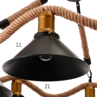 Люстра 85209/6 E27 40Вт черный 76х76х58-112 см BayerLux