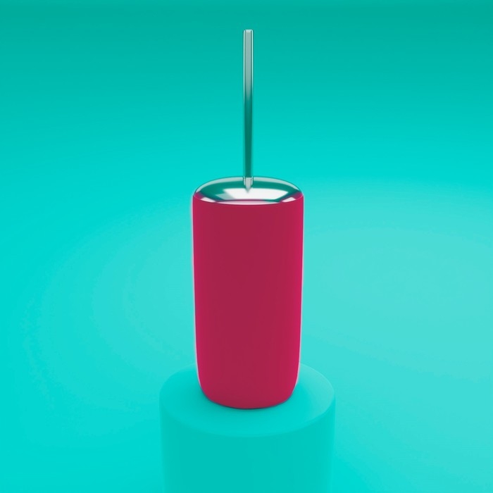 Набор аксессуаров для ванной комнаты «Тринити», 6 предметов (мыльница, дозатор для мыла, два стакана, ёрш, ведро), цвет розовый Набор аксессуаров для ванной комнаты «Тринити», 6 предметов (мыльница, дозатор для мыла, два стакана, ёрш, ведро), цвет розовый